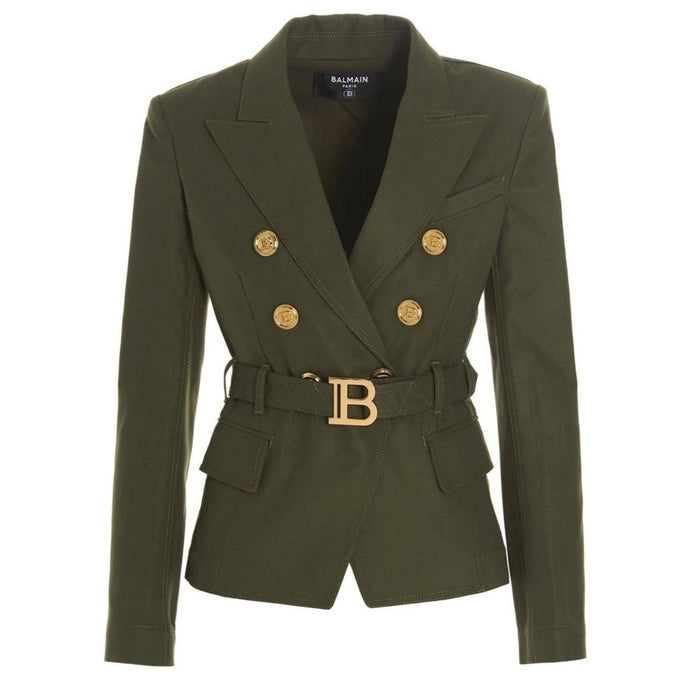 Balmain Belted Double - Breasted Blazer Jacket - Runway Catalog