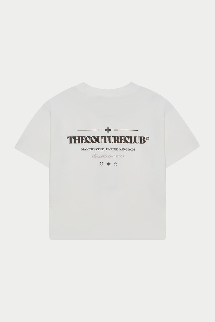 KIDS COPYRIGHT MULTI GRAPHIC T-SHIRT - OFF WHITE