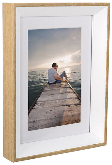 Malden White Bevel and Wood with Mat