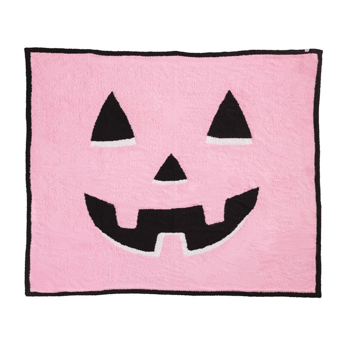 Mudpie- Pink Jack-O-Lantern Chenille Blanket #81000008