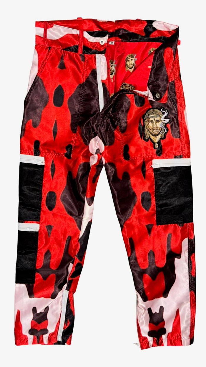Parachute Pants - Red & Black