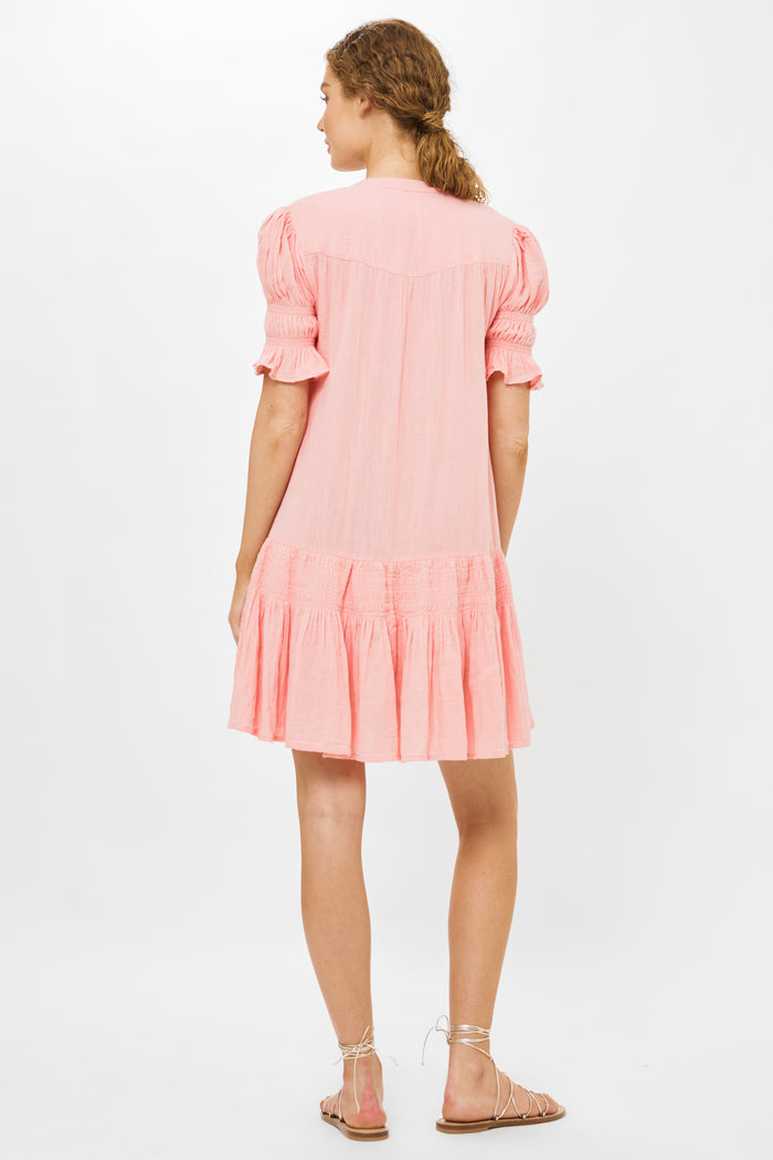 Smocked Drop Mini- Bahama Pink