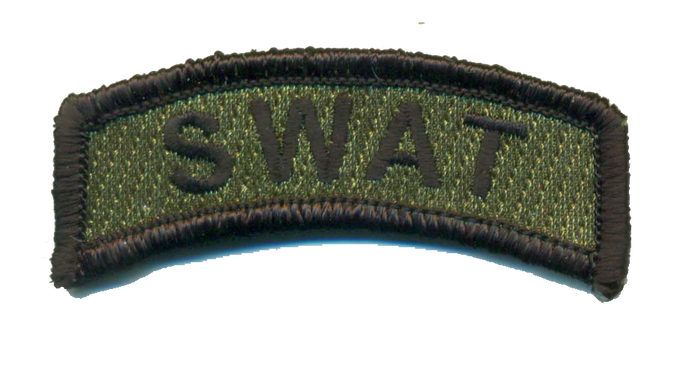 SWAT Tab Black Merrow- With Hook and Loop