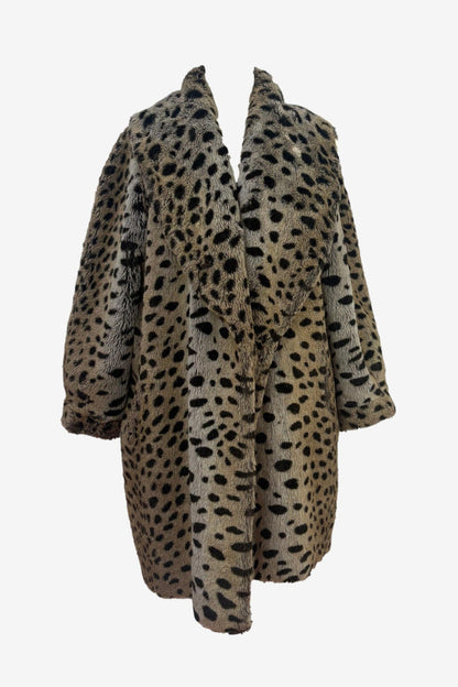 1.2.3. Faux Fur Lepard Print Coat