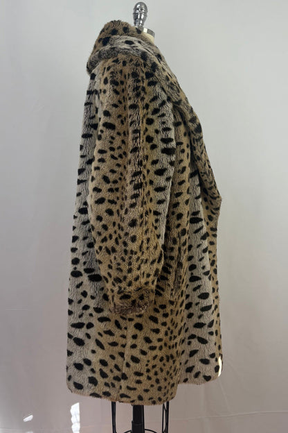 1.2.3. Faux Fur Lepard Print Coat