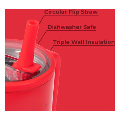 HydroJug Red Shine 32 oz travel tumbler circular flip straw