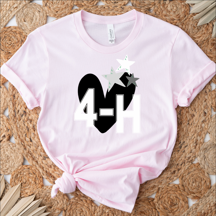 4-H - Heart And Stars - Bella Canvas T-Shirt