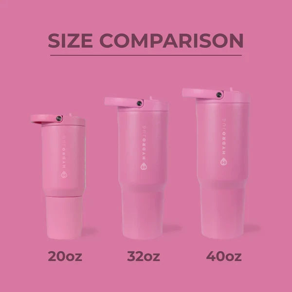40oz Taffy Hydrojug sport showing size comparison