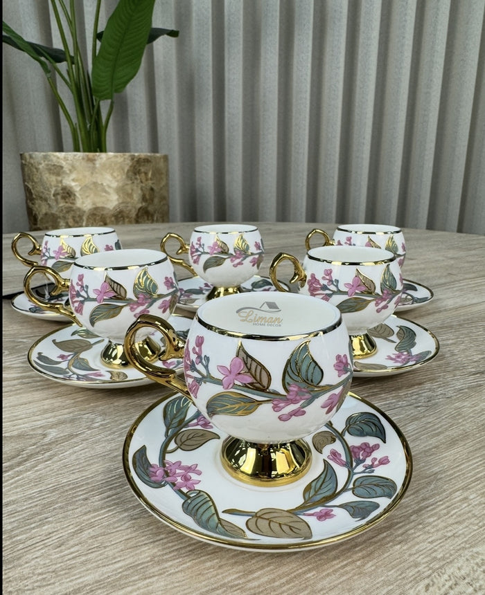 ACR ACR Olivette Espressoset 12 Delig | 6 Persoons Roze