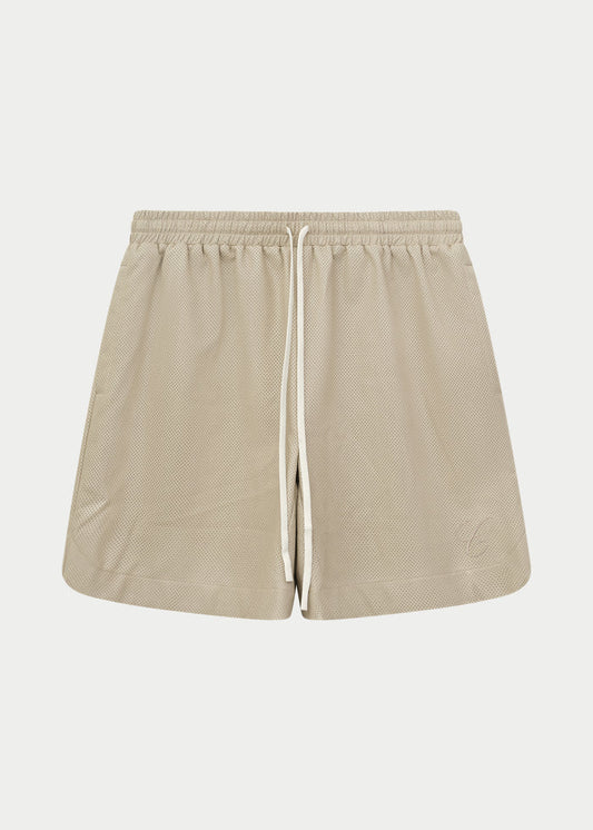 AIRTEX FAUX LEATHER SHORTS - STONE