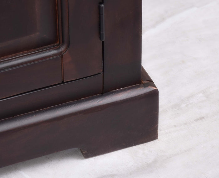 Ajmer Royal Sheesham Wood Bedside Table - Furniselan - Rosewood Finish
