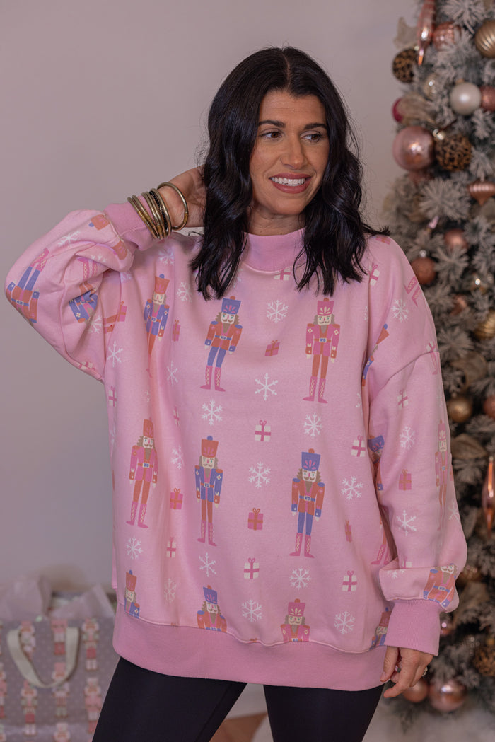 Christmas nutcrackers mock neck sweatshirt by Katydid