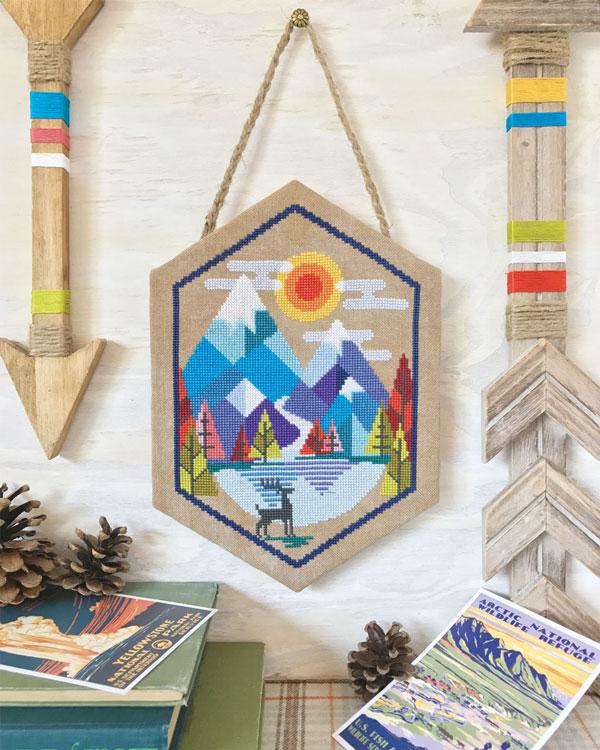 Alpine Cross Stitch Pattern-Stitched Modern
