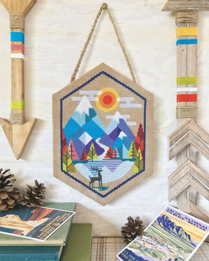 Alpine Cross Stitch Pattern-Stitched Modern