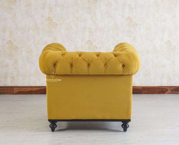 Haralur 1 Seater Sofa - sofa - Furniselan - Mustard
