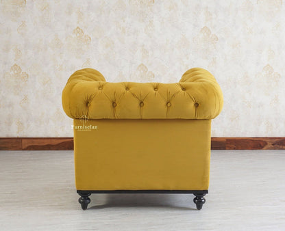 Haralur 1 Seater Sofa - sofa - Furniselan - Mustard