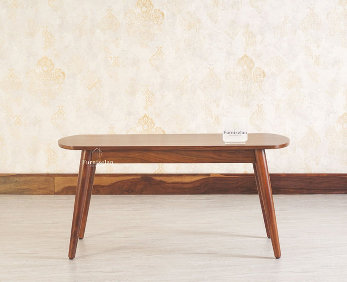 Antilia Solid Wood Two Seater Bench - Dining Set - Furniselan - Teak-Finish