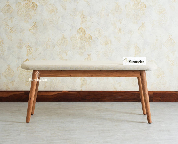 Antilia Wooden Three Seater Dining Bench Cushion Seat Furniselan
Natural Finish