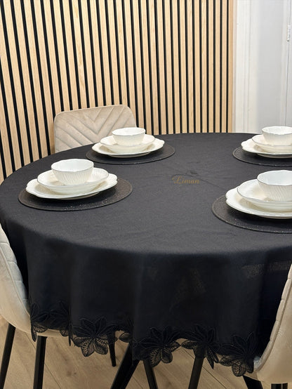 Liman Home Decor - Liman Online Artemis Tafelkleed Zwart 1 Delig