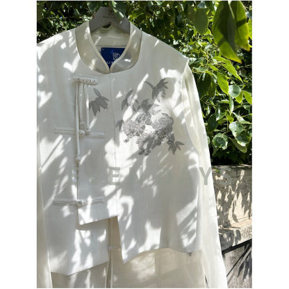 L / Silver qilin vest