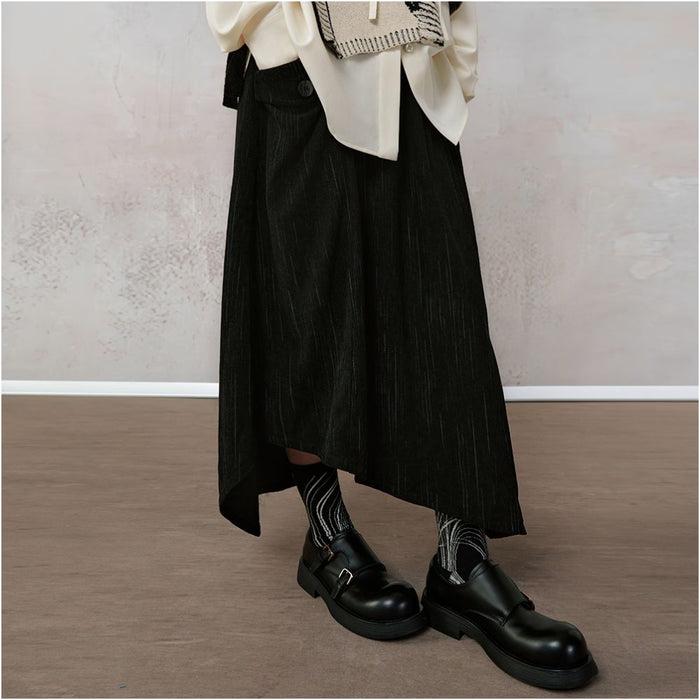 JfYanYan Star Track Corduroy Half Skirt Women s New Autumn Winter Mid length Irregular Half Skirt image 4