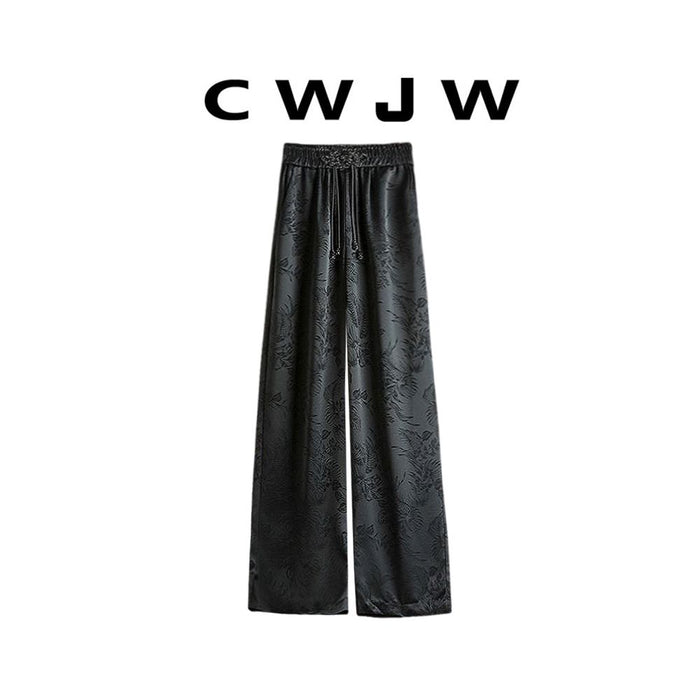 L / Hanging wide leg pants genuine