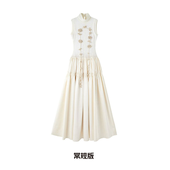 ASAYA5310 – Enchanted Rosette Satin Gown ✨🌙