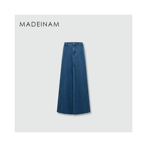 ASAYA6247 – Airy Flow Denim Maxi Skirt 💙✨