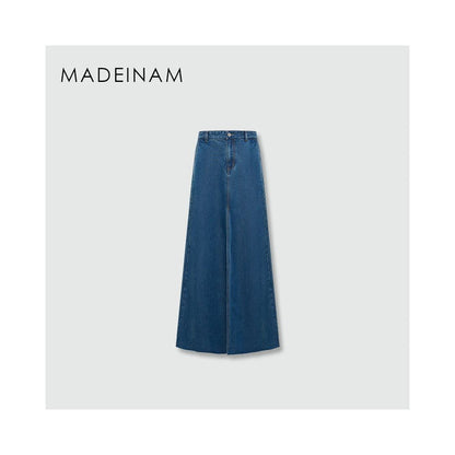 ASAYA6247 – Airy Flow Denim Maxi Skirt 💙✨