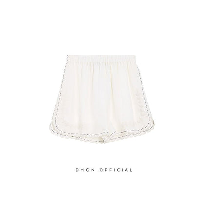 XS spot / Original color cottonseed white shorts