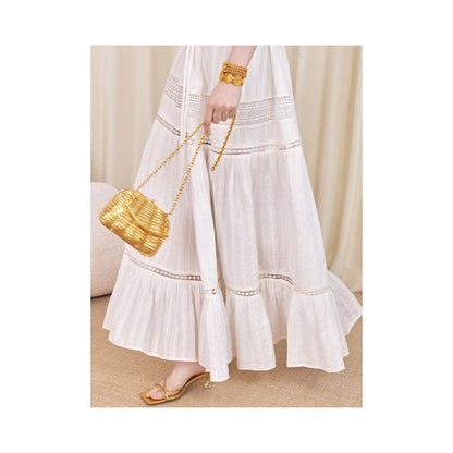 IlessisWANG boho Wave Wave Wind West Asian Style Lace Lace Hollow Splicing Half Body Skirt Summer image 1