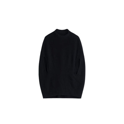ASAYA6364 – Soft Aura Knit Poncho ✨🖤🤍