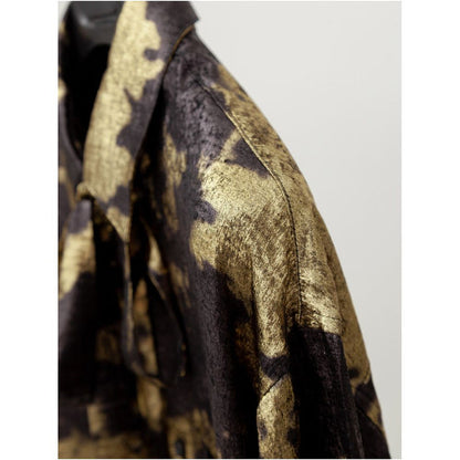 DYNE STUDIO Hot Stamped Jacquard Imported Fabric Classical Gothic Loose Long Sleeve Shirt 8795 image 3