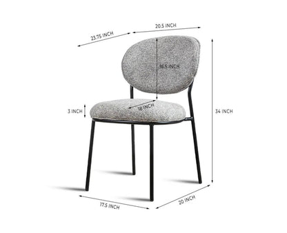 Aurelia Living Study Chair Dining Chair - Dining Chair - Furniselan - Grey
