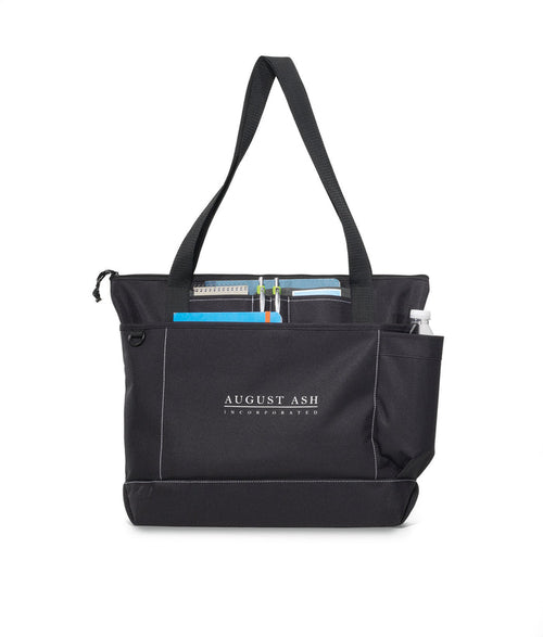 Avenue Business Tote - Black | Custom Branded | Lemon Print