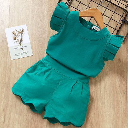 Baby Girl Short Sleeve T shirt And Pants Set | Baby Girl Clothes Set