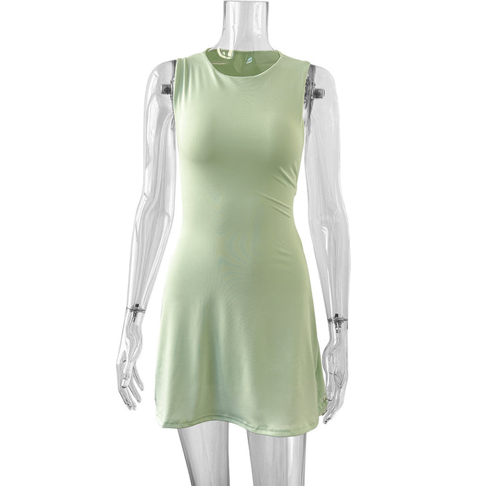 backless dress fitted waist elegant club evening outfit