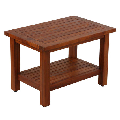 Bare Decor Fieta Solid Teak Wood Coffee End Table