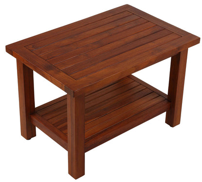 Bare Decor Fieta Solid Teak Wood Coffee End Table