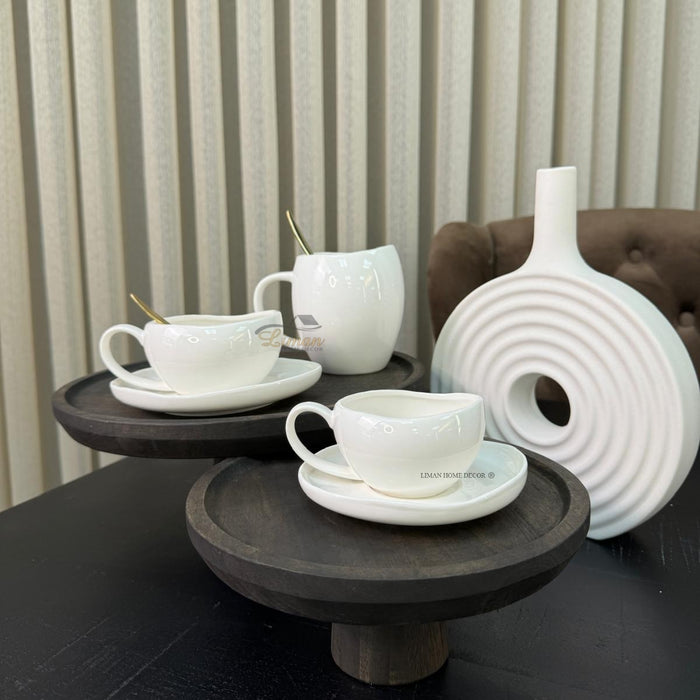 BRICARD PORCELAIN Barles / Cupido White Espressoset 12 Delig | 6 Persoons