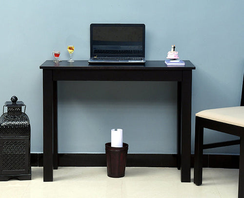 Belem Solid Wood Console Table , Study Laptop Table - Study Table - Furniselan - Walnut-Finish