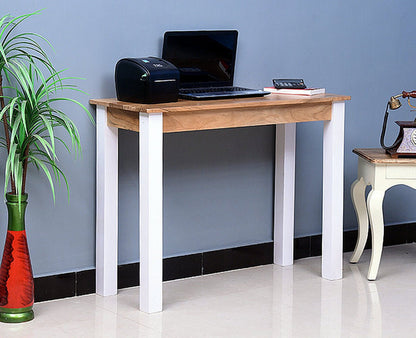 Belem Solid Wood Console Table , Study Laptop Table - Study Table - Furniselan - White-Finish