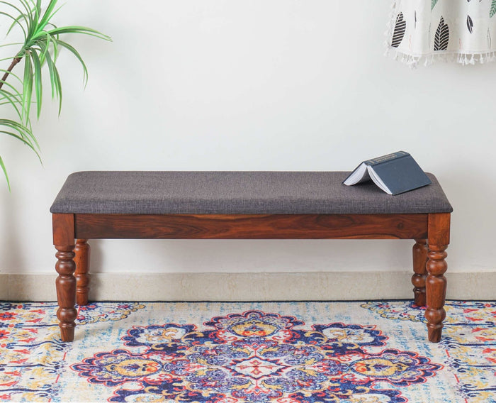 Belgium 3 Seater Sheesham Wood Bench - Furniselan - Maple-Finish