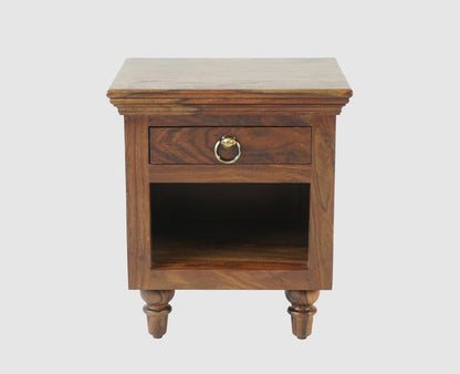 Belgium Solid Wood Bedside Table - Furniselan - Teak-Finish