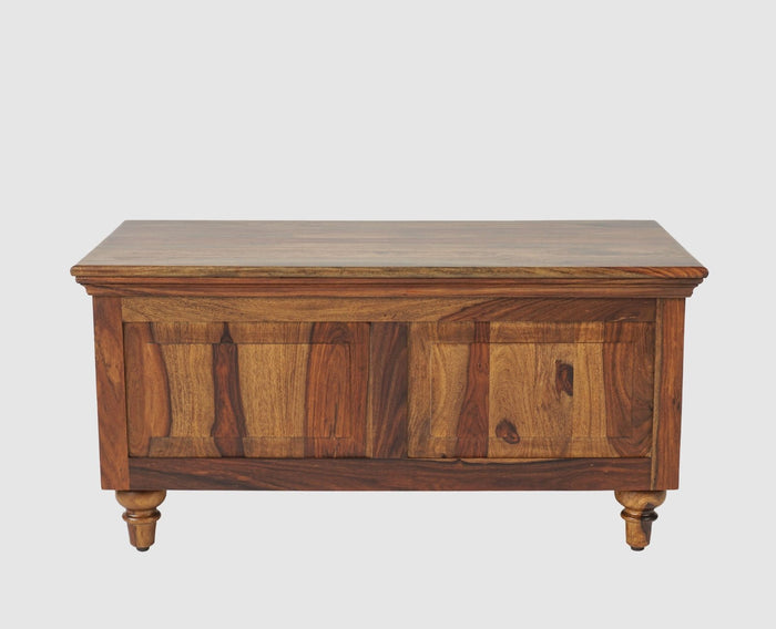Belgium Solid Wood Trunk Box - Furniselan - Teak-Finish