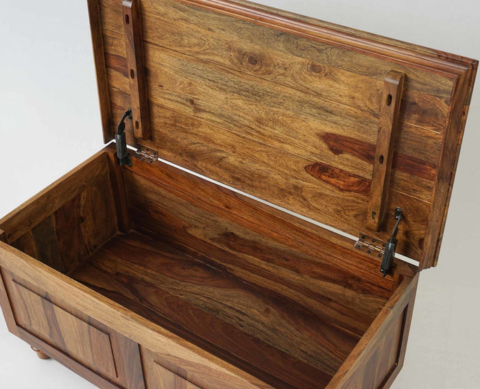 Belgium Solid Wood Trunk Box - Furniselan - Teak-Finish