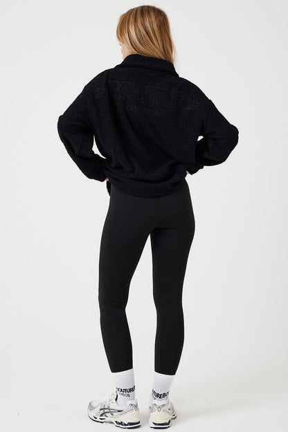 Belmore Borg Jumper & Leggings Set - Black