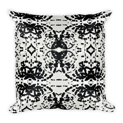 Black and White Particles Throw Pillow