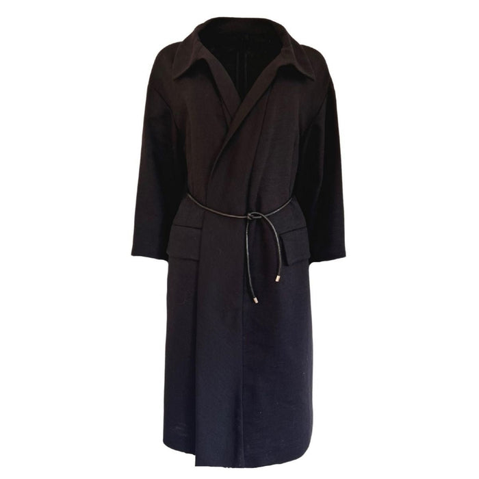 Dries Van Noten Black Cotton Three - Quarter Coat - Runway Catalog