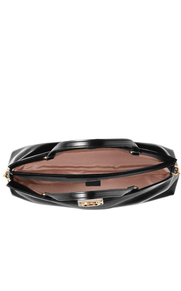 Gucci Black Medium Leather Tote Bag - Runway Catalog
